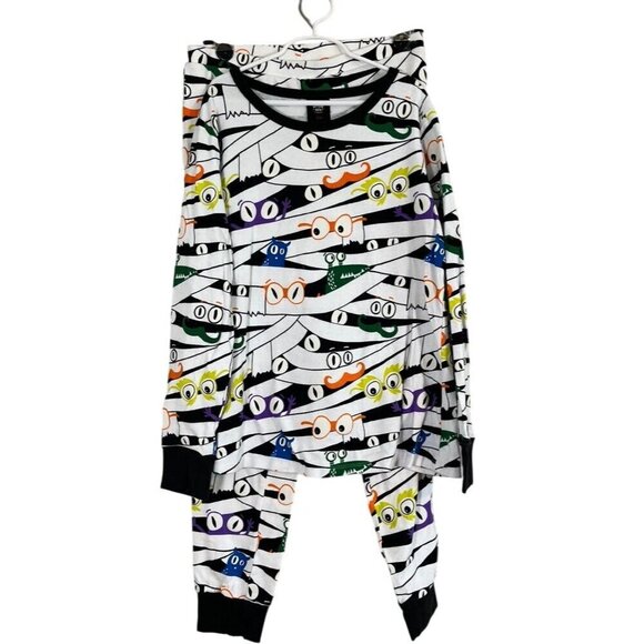 Hyde Eek Pajama Set Women M White Halloween Glow Spooky Goblins Costume Parade - Picture 1 of 11